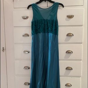 Emerald green long chemise